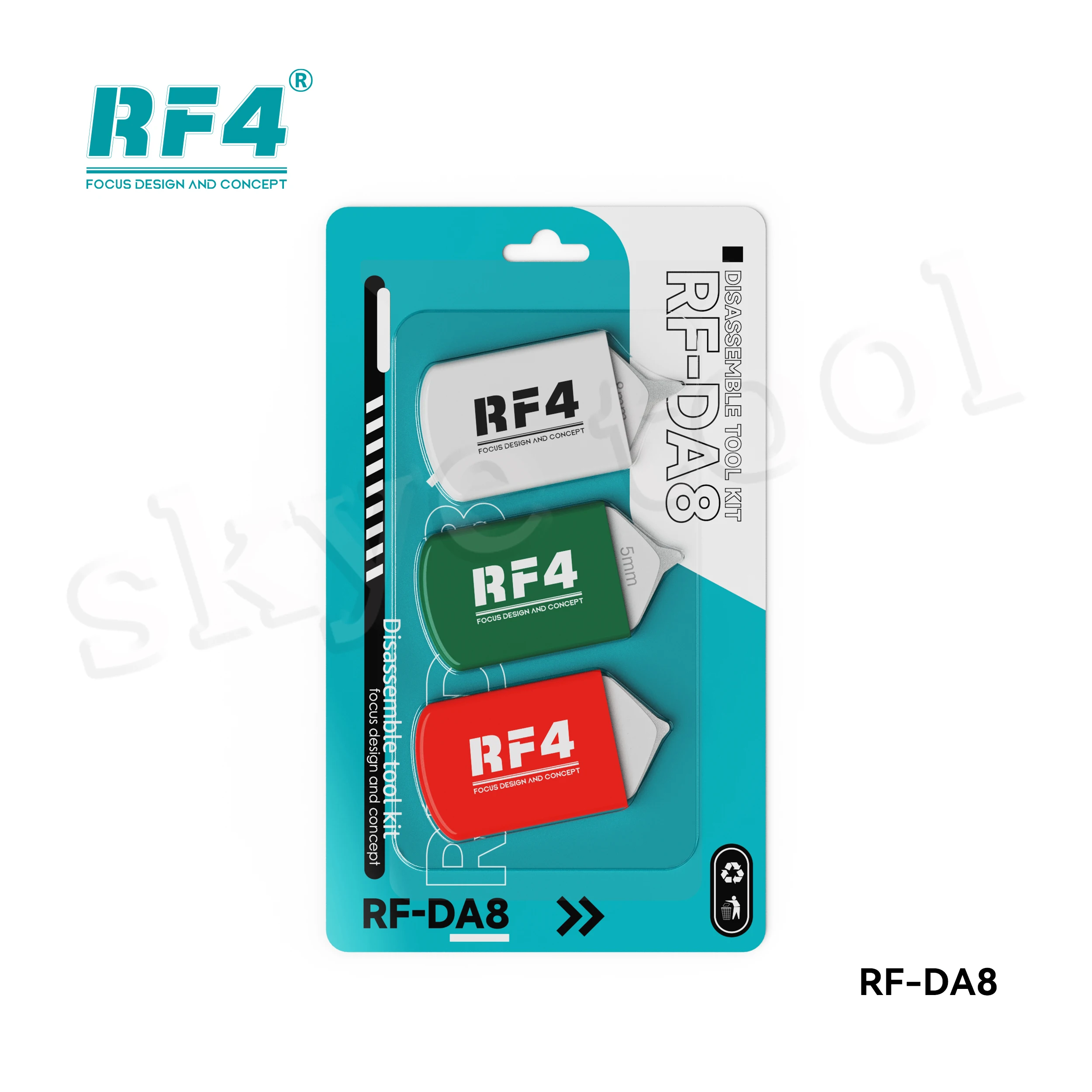 RF4 RF-DA8 3/5/8mm 3Pcs Ultra-Thin Stainless Steel Spudger Opening Pry Card Kits Mobile Phone Screen Back Cover Disassemble Tool