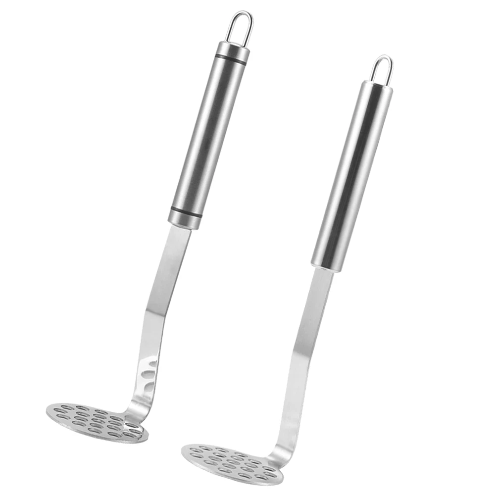 

2 Pcs Steel Potato Masher Press Squeezer Kitchen Potato Ricers Ricer Kitchen Tool Silver Crusher for Beans Sweet Potatoes
