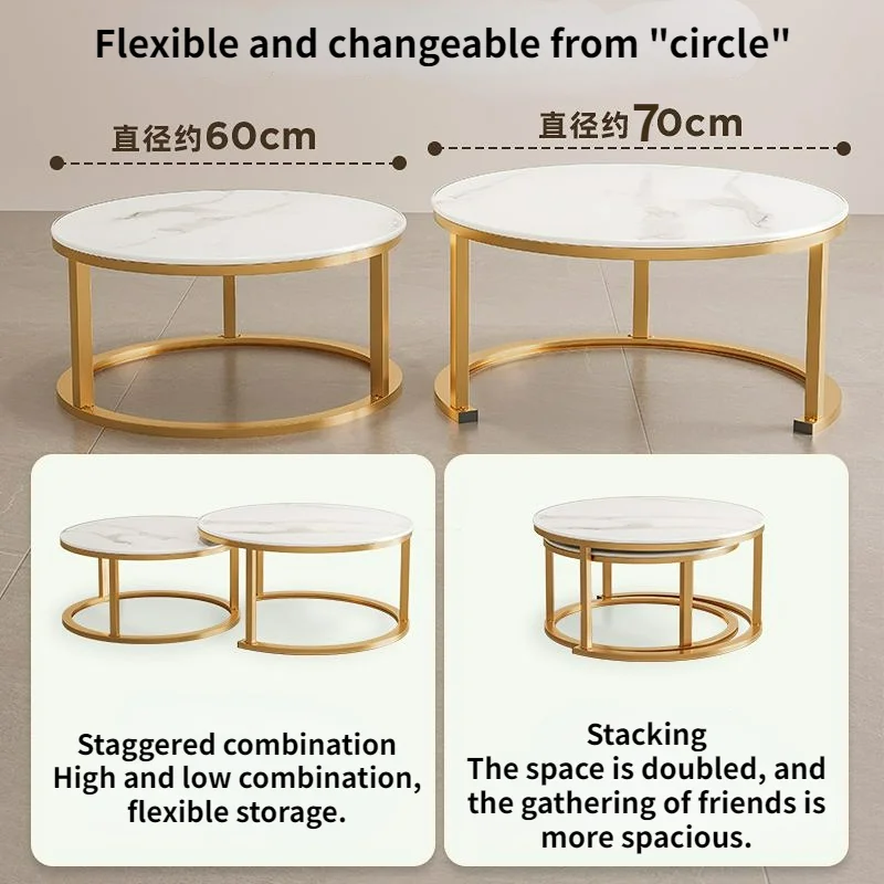 Nordic Living Room Coffee Table Writing Luxury Round Side Coffee Table Living Room Furniture Meubles De Salon Home Furniture Ins