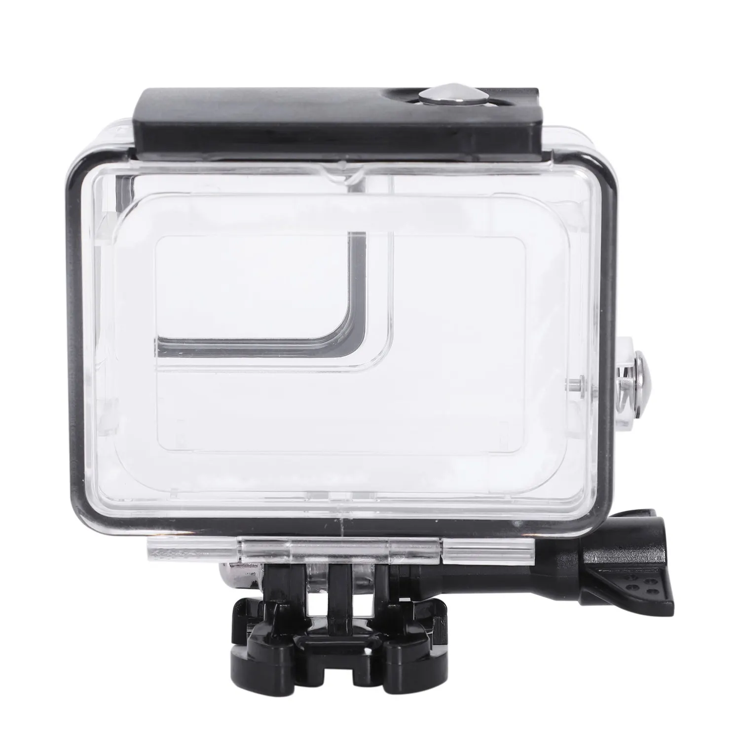 サポート付き水中ダイブケース,GoPro Hero 7用防水ハウジング,白と銀,45m, B04C-Waterproof