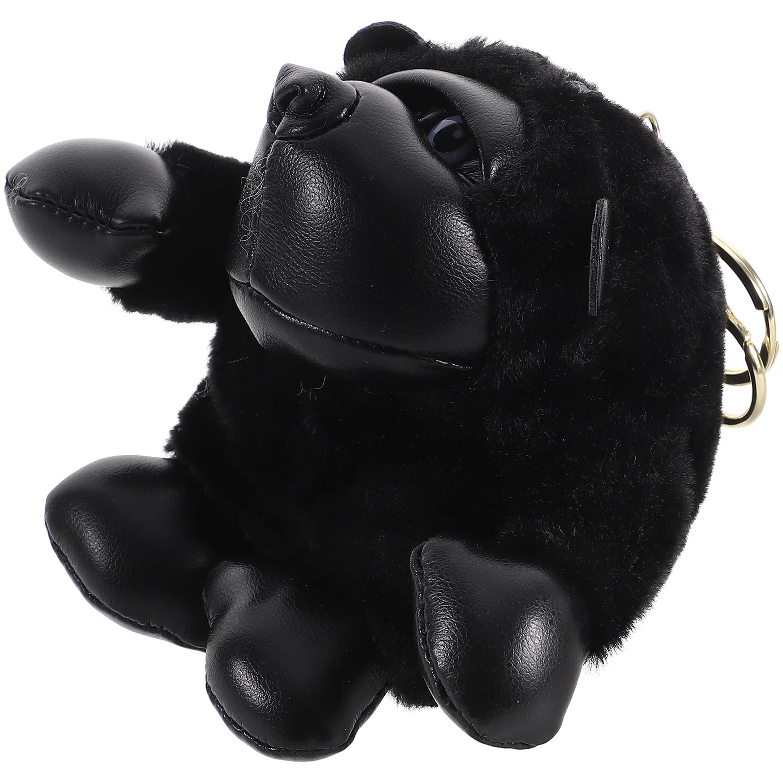 

Plush Key Chain Gorilla Pendant Monkey Keychain (Black) 1pc Tote Bag Stuffed Pp Cotton