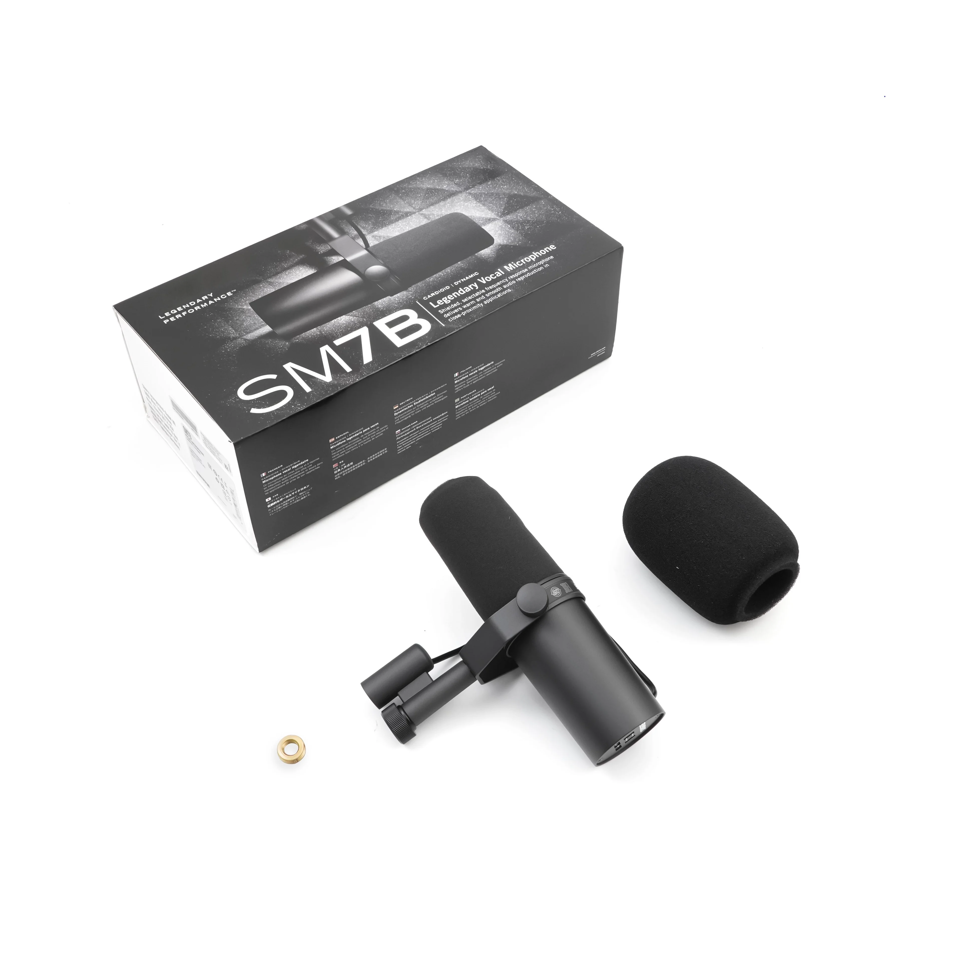 

SM7B dynamic vocal microphone, suitable for podcasts and recording, warm and smooth sound, sturdy structure, black