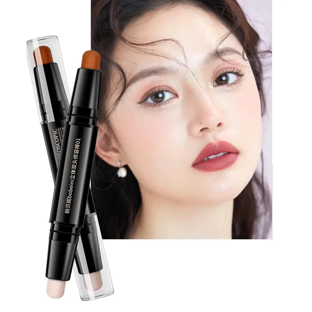 1PC Double-end Concealer Stick Face Makeup Creamy Foundation Pencil Women Cosmetics Facial Highlight Contour Stick Dark Circles