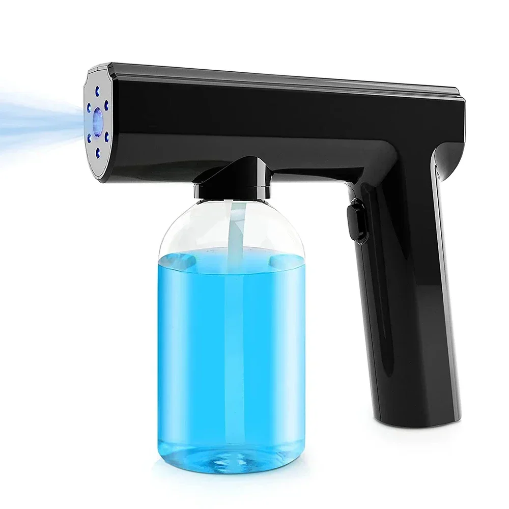 PULVERIZADOR Nano de luz azul para peluquero de 300Ml, pistola de desinfección con pulverizador de vapor para después del afeitado eléctrico USB inalámbrico para herramientas atomizadoras de jardín