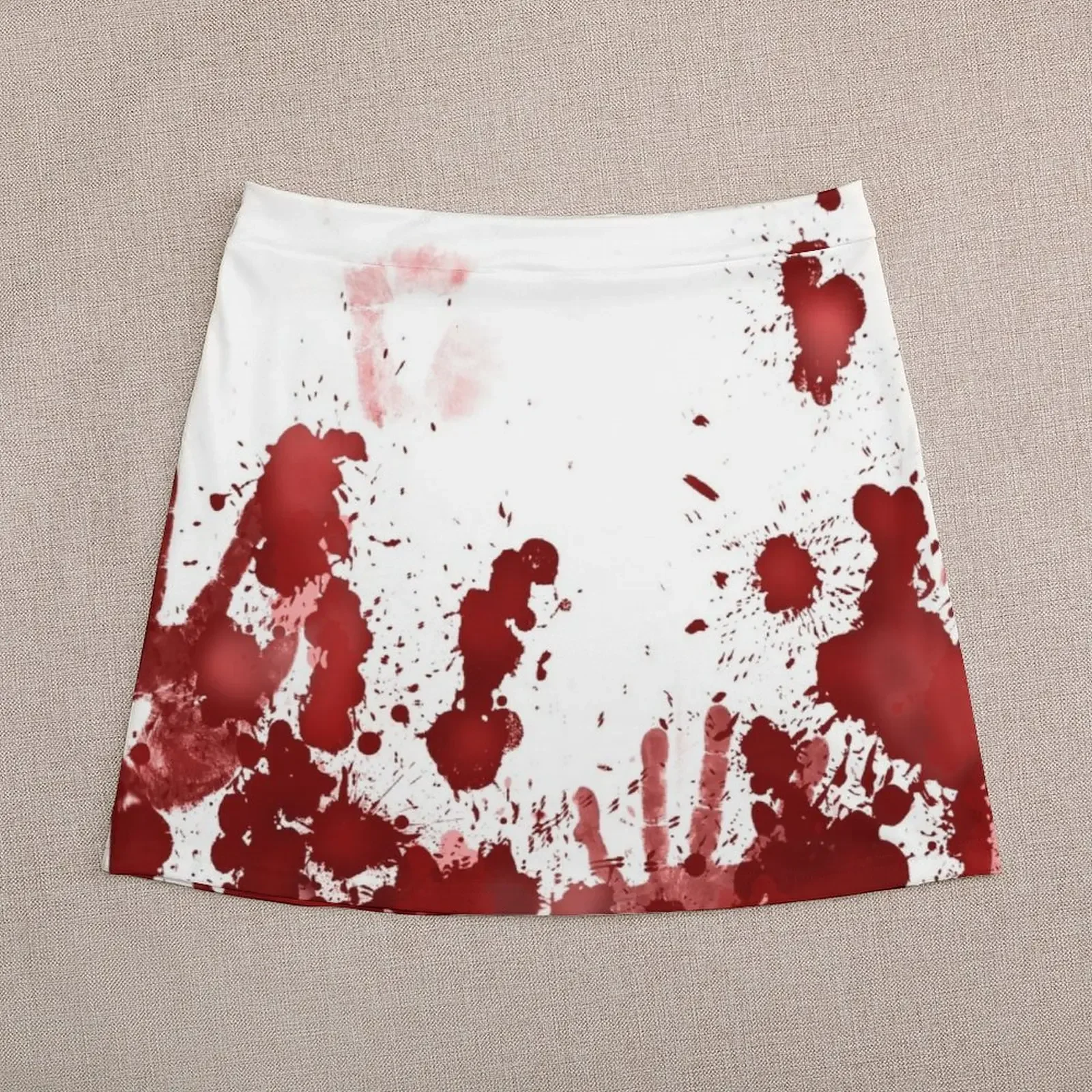 Mini saia de sangue feminino Splatter, vestidos para baile