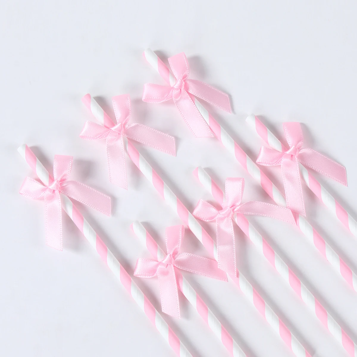 16 قطعة نمط القوس الوردي الأزرق شفاطات للشرب حفل زفاف وعيد ميلاد الديكور الاطفال بنين بنات استحمام الطفل ديكور لوازم الهدايا