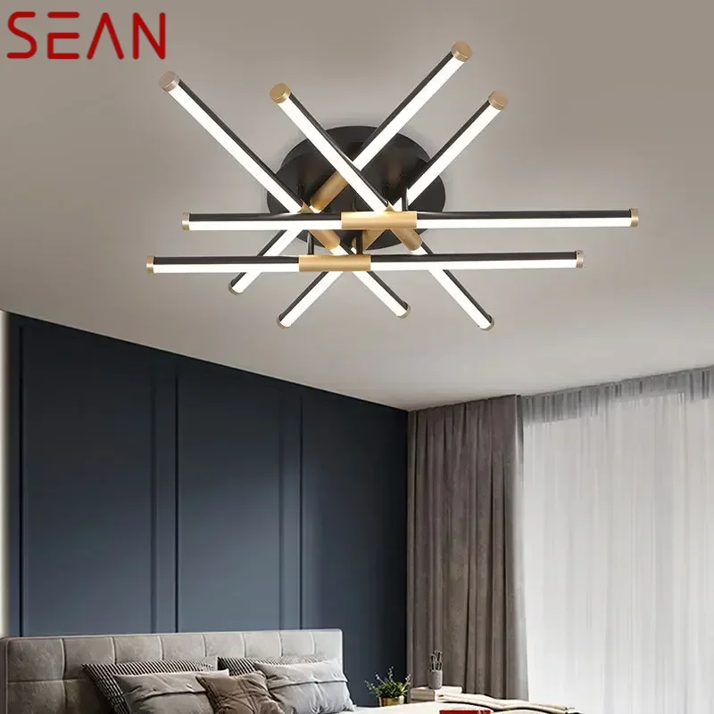 SEAN Postmodern Ceiling Lamp Creative Simple Design LED Long Light Fixtures Strip For Home Living Room Bedroom Decor