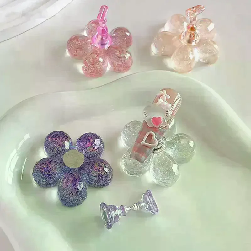 1 Set Magnetic Nail Holder Practice Training Display Glitter Sequins Flower Designs Plastic False Nail Tips Stand Manicure Tools