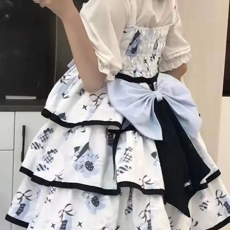 

Wind dance flower original genuine Lolita daily soft girl jsk three Lolita two genuine summer long dresses for women