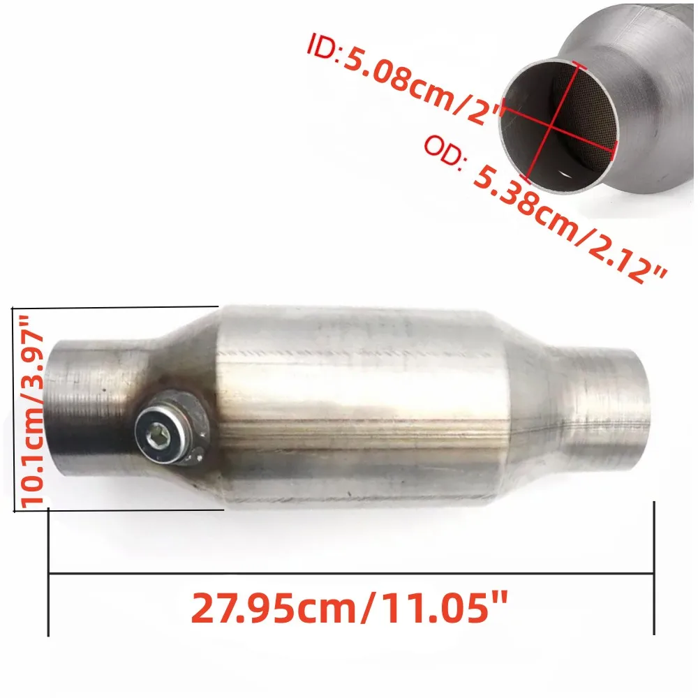 Universele 2 ''2.25'' 2.5 ''3" Auto Katalysator Sensor 400 Mobiele High Flow Uitlaat Katalysator Converter Euro1 Rvs
