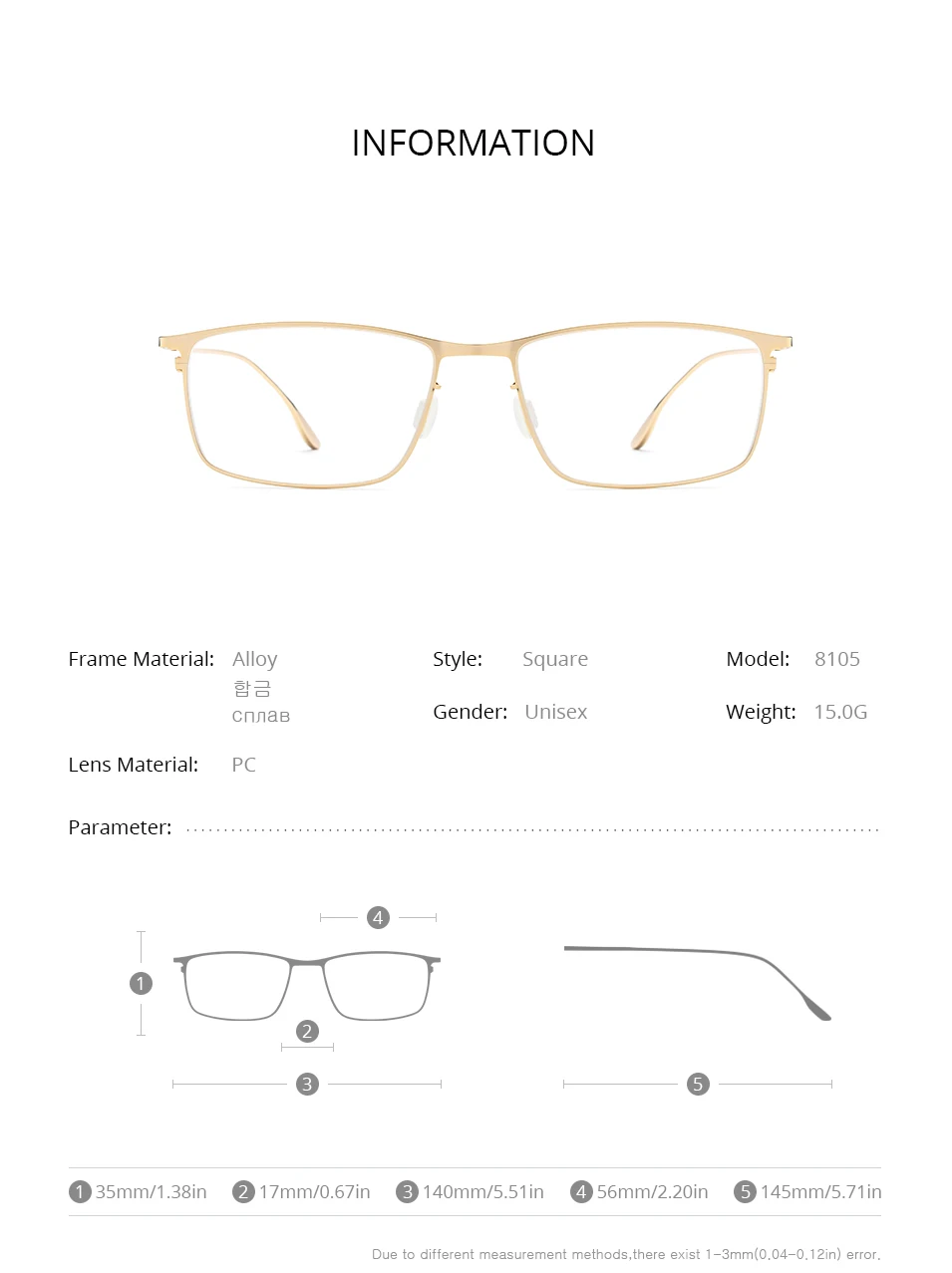 FONEX Alloy Glasses Frame Men Full-Rim Frames High-end Quality Square Eyeglasses Ultralight-Weight Korean Japanese Eyewear 8105