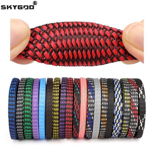 1/3/5/10M nueva funda trenzada hilo PET + algodón PP 4 8 12mm envoltura suave aislada Cable protección arnés Cable funda