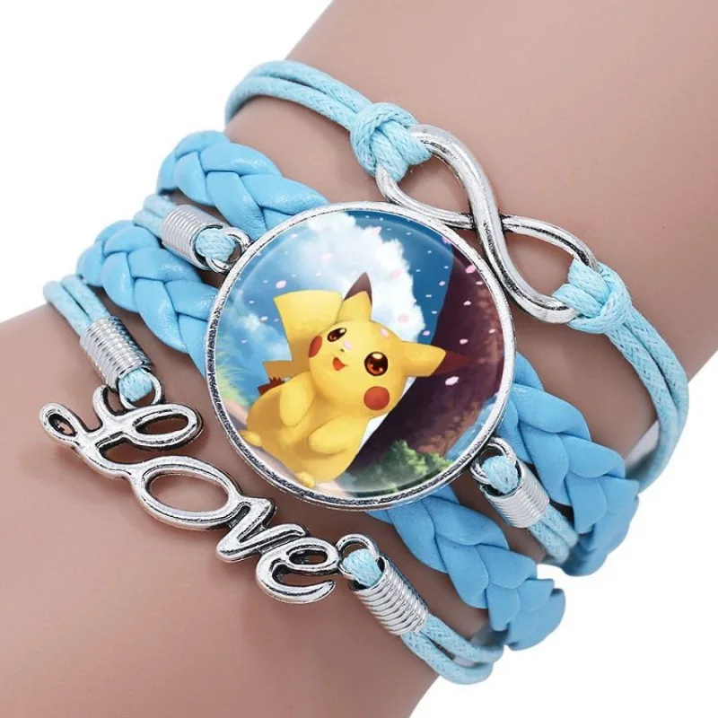 Pokemon Pikachu Bracelet Cute Boys Girls Fashion Jewelry Cartoon Anime Derivative Peripherals Accessories Birthday Party Gifts