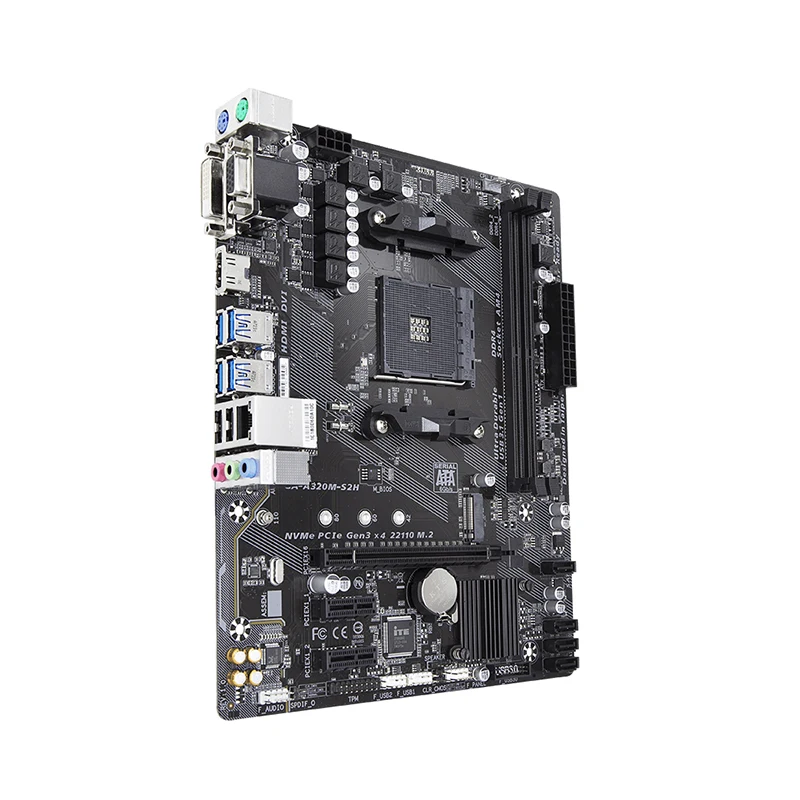 Used LGA 1151 For Intel A320  A320M-S2H GA-A320M-S2H Computer USB3.0 SATA3 Motherboard DDR4 32G Desktop Mainboard