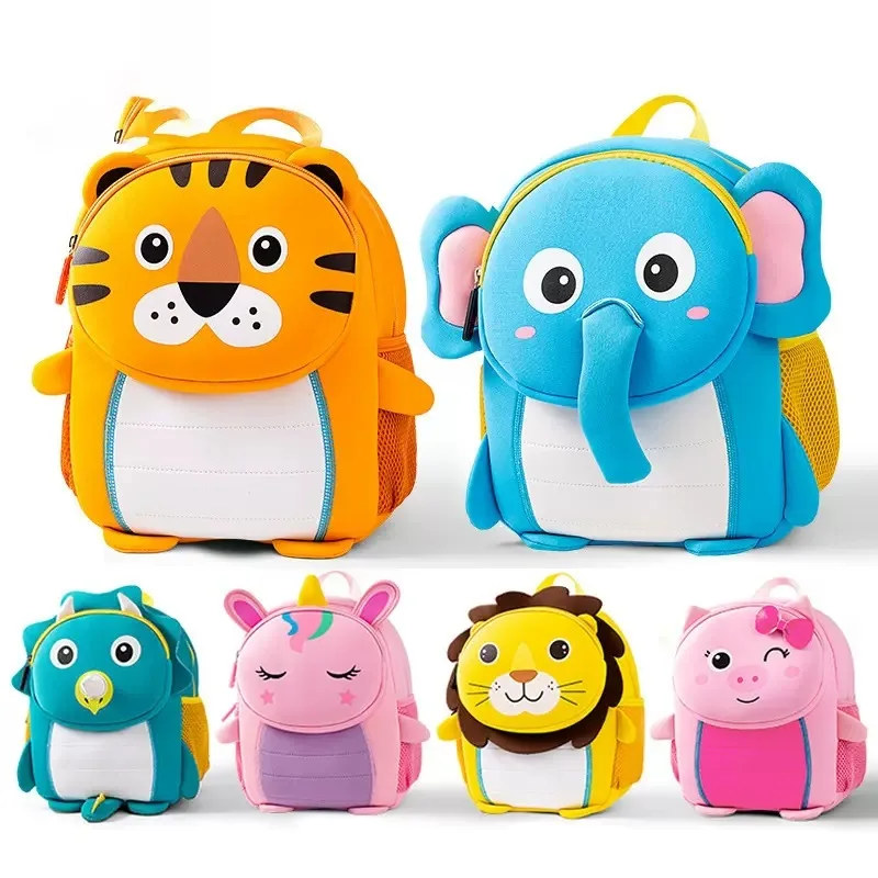 

New Diving Material Children's Bag Cartoon Cute Three-dimensional Animal Shape Kindergarten Small Schoolbag Lightweight Backpack