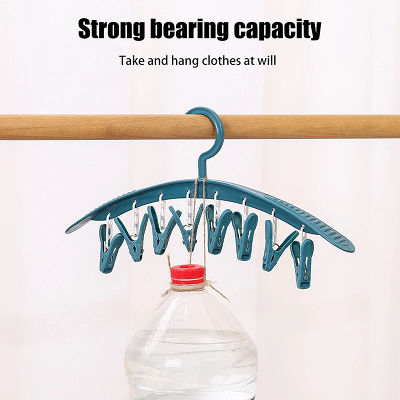 Haushalt Multifunktionale Spurlose Kleiderbügel Winddicht Kunststoff Verdickt Trocknen Unterwäsche Socke Clip Kleiderbügel
