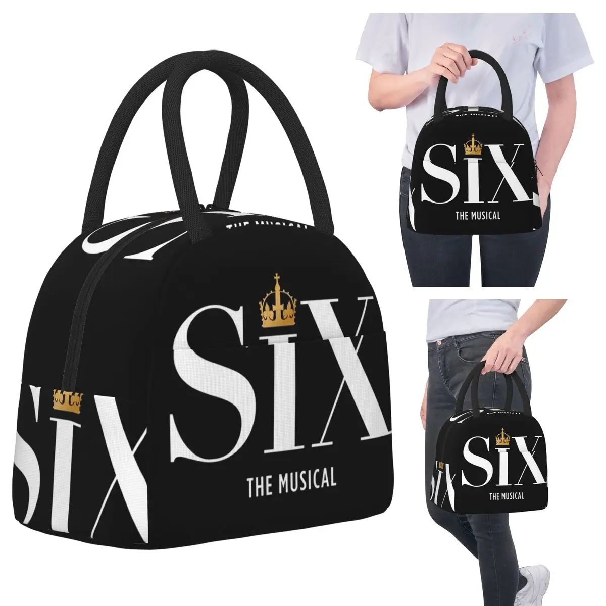 

Six The Musical Insulated Lunch Bag for Kids School Cooler Thermal Food Box Tote Leakproof Lunch Boxes Container