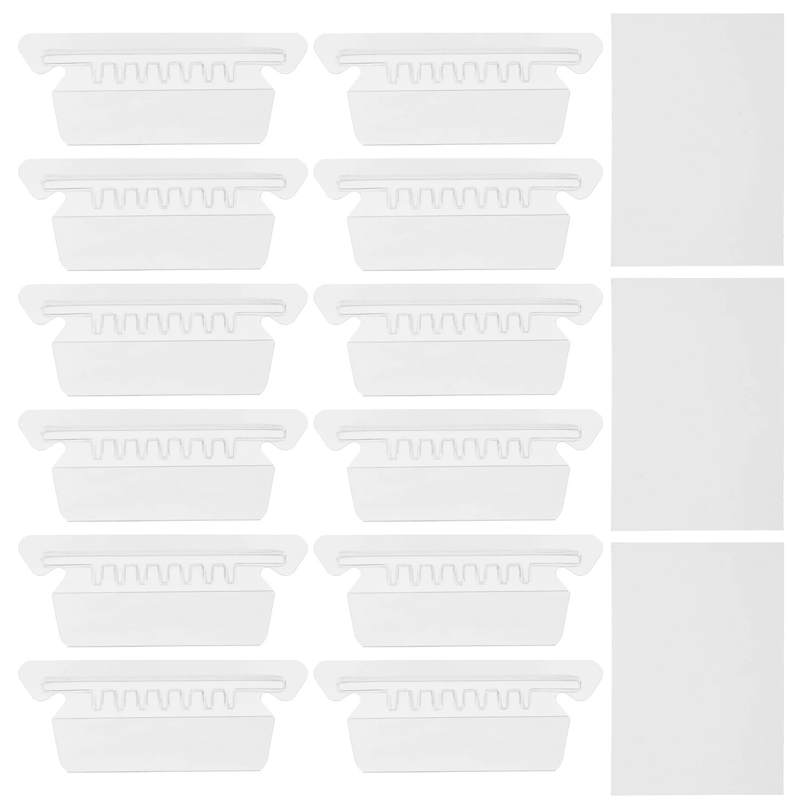 

1 set Pvc Label Clips Colorful Transparent Hanging File Folder Tabs Reusable For Files Folders Books Dividers Markers Inserts