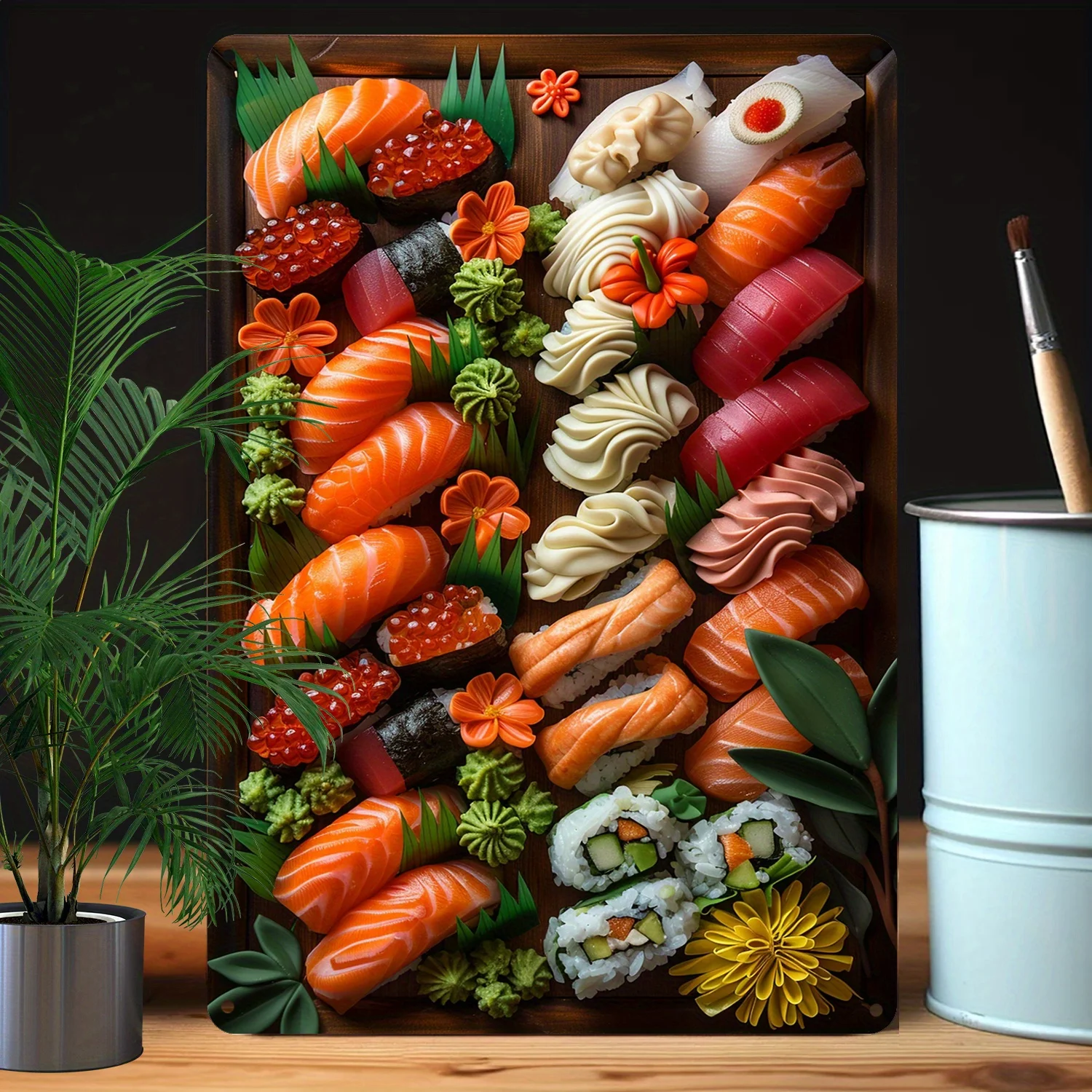 100% Aluminum Sushi Themed 2D Display with Moisture Resistance & 32% Higher Bending Resistance