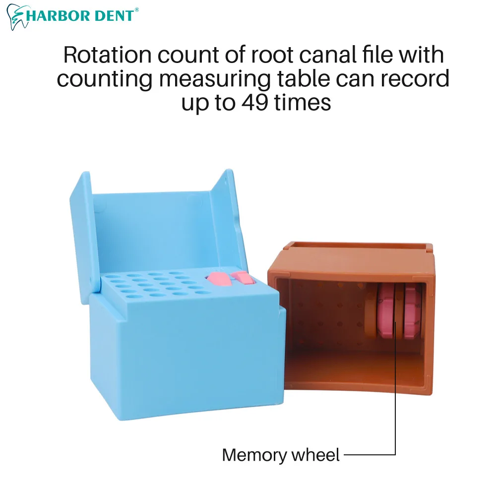 

20 Holes Dental Endo Files Disinfection Box Autoclavable With Memory Holder Measuring Counter Oral Care Tools 5 colours