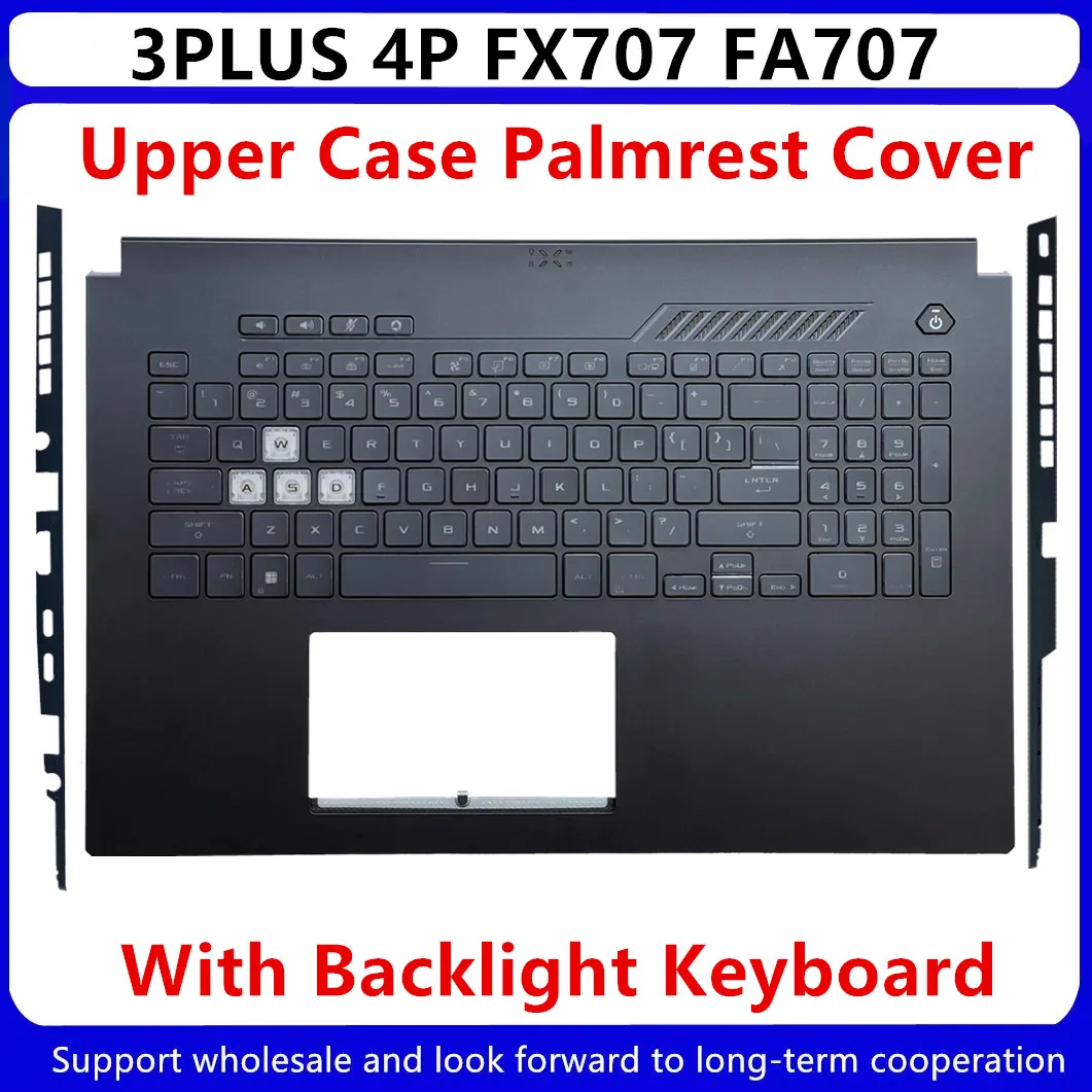 

New For Kailxuling 3PLUS 4P FX707 FA707 Upper Case Palmrest Cover With Backlight Keyboard C Shell
