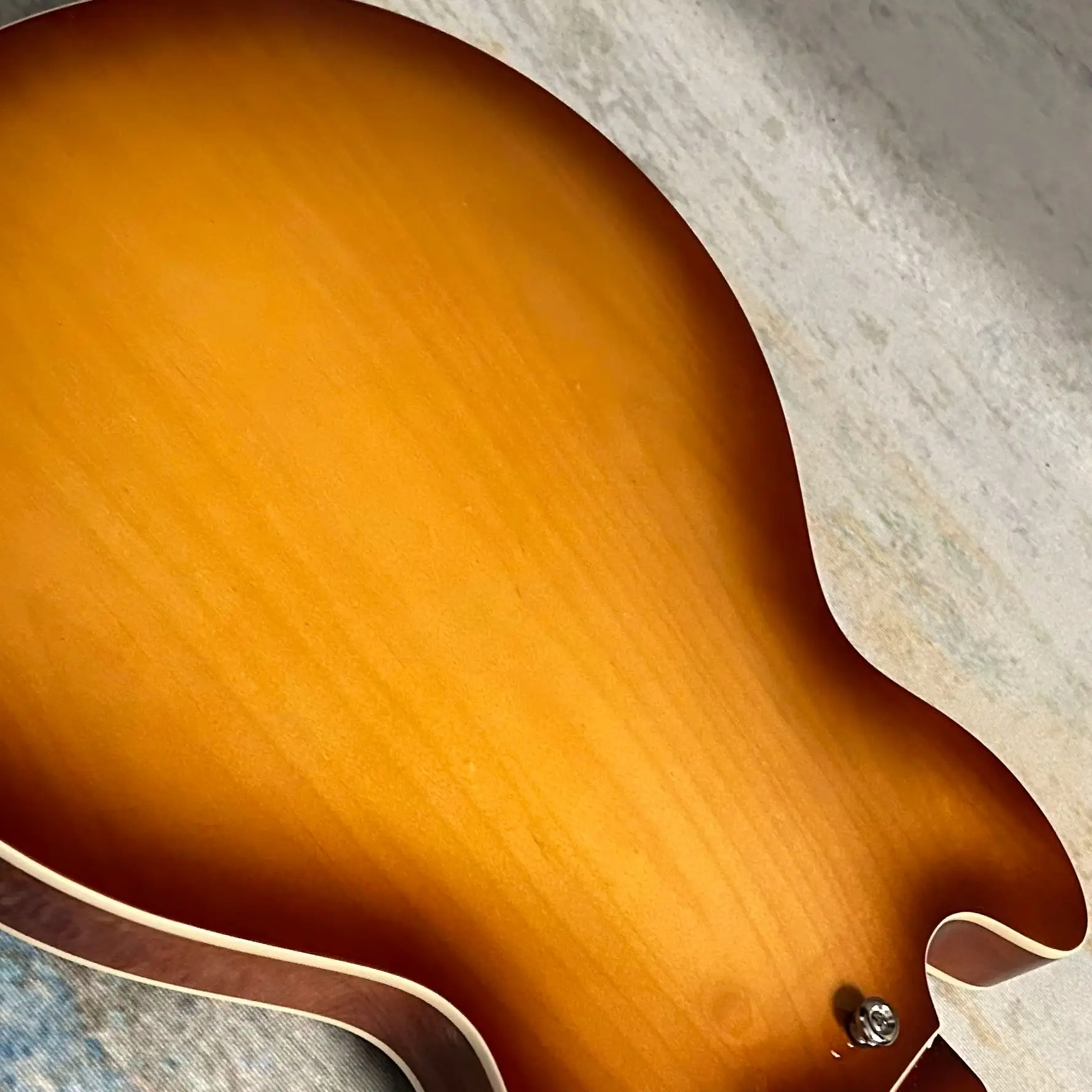 Electric Guitar Semi Hollow Body Lemon Sunburst Color ABR-1 Bridge 339 Version
