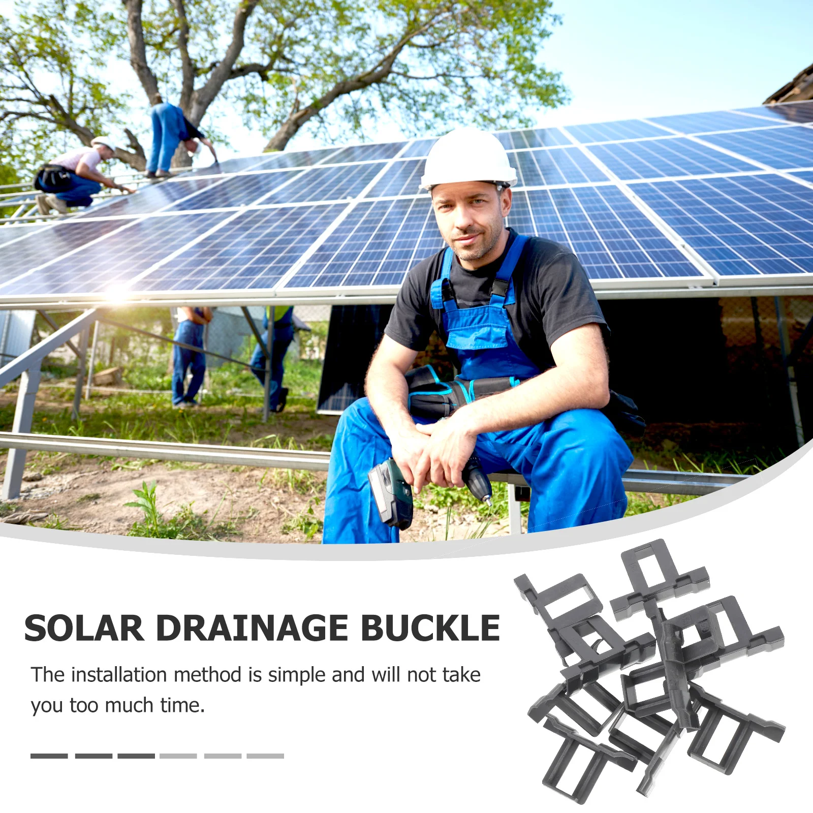 

10Pcs Solar Panel Water Drained Clip Premium ABS Material Fast Installation Remove Stagnant Water Improve Panel Lifespan