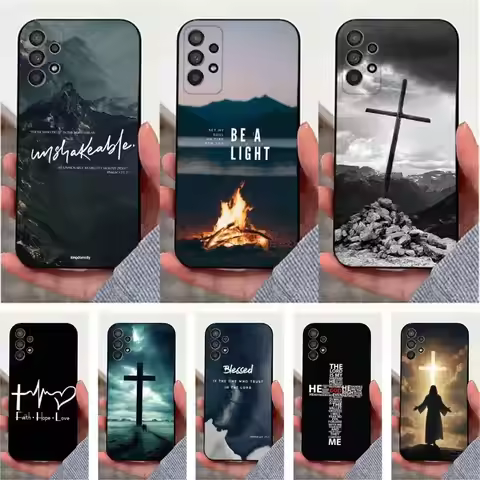 Jesus Bible Christian Phone Case For Samsung S25,S24,S23,S22,S20,S21,S10,Ultra,Plus,Lite,FE,Soft Silicone Black Cover