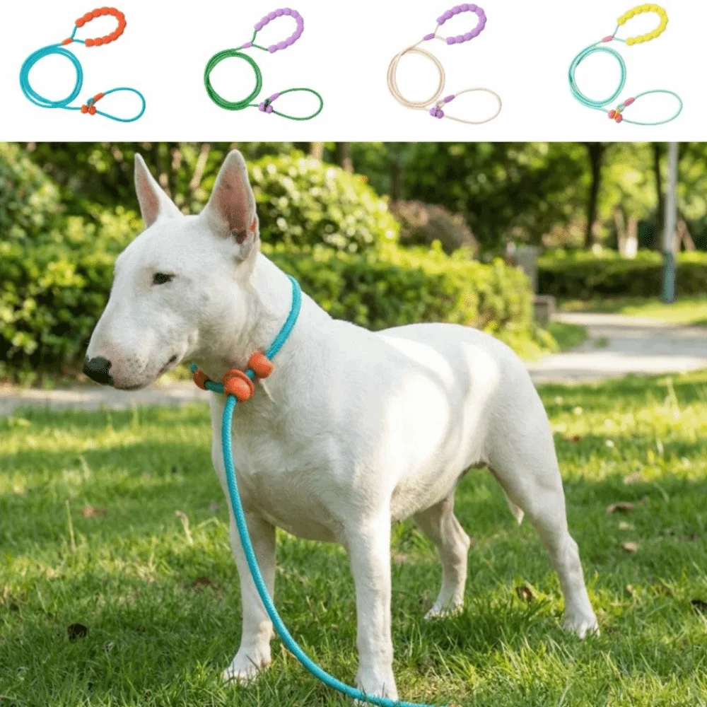 150cm Dog Leash Cloud Foam Cotton Handle Hands Free Pet Training Rope Adjustable Multi-functional P Chain Collar Pet Training view 2