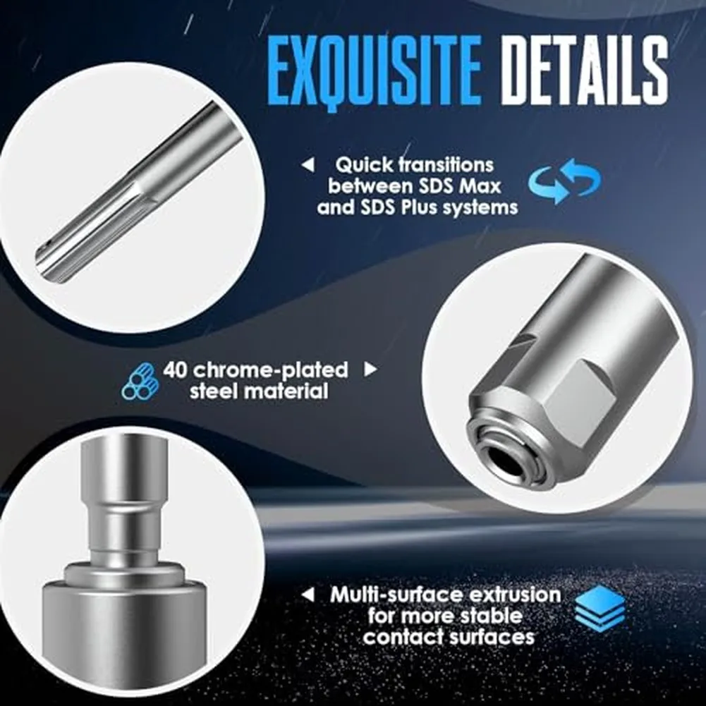 

For Concrete Work Hammer Drill Adapter Portable Toolbox Size 40Cr Steel Heat-treated For SDS MAX Hammer Drills