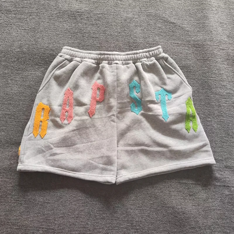 2025 Cross border Summer Towel Embroidered Casual Shorts Loose Trendy Pentagram Pants for Men and Women