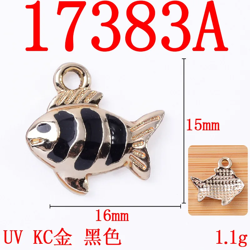 الكرتون DIY محلية الصنع الأقراط سوار المواد سبيكة الملحقات ستة ألوان الأسماك الصغيرة اللون الاحتفاظ بالأشعة فوق البنفسجية قلادة بقعة بالجملة #3