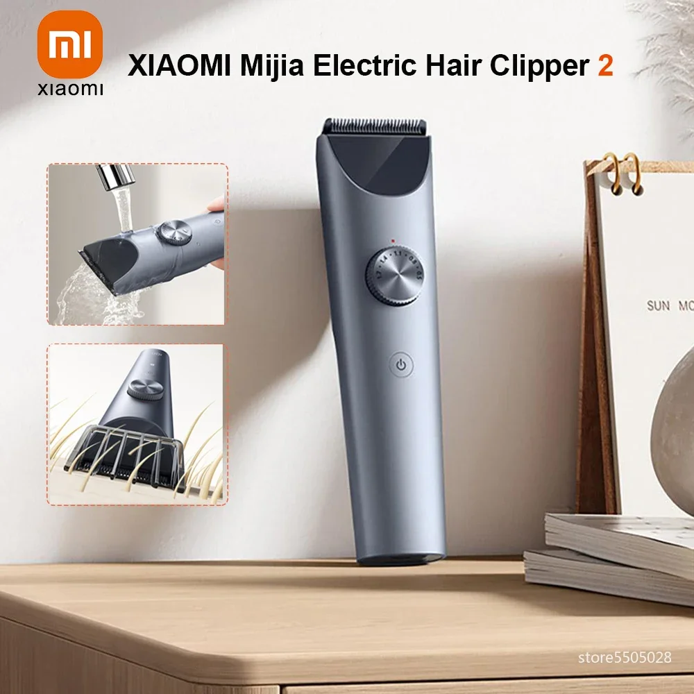 XIAOMI-cortadora de pelo eléctrica Mijia 2 para hombre, cortadora de pelo profesional inalámbrica, recargable