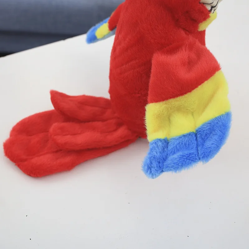 Jouet électrique en peluche représentant un roi et un perroquet pour enfant, oiseau mignon et prudent avec enregistrement qui se répète et agite, idée cadeau