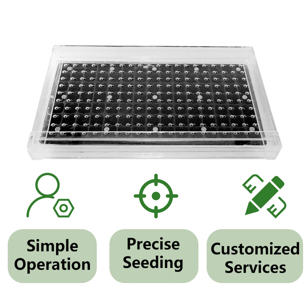 Custom Multi-size Seeding Nursery Plastic Seedling Seeder Tool Handheld Plug Tray Seeder For Sowing
