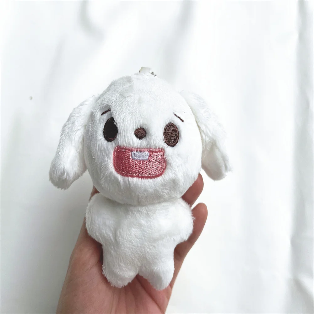 Kpop Jung Woo 10 CM Cartoon Animal Big Mouth Dog Doll BOK7E Cute Soft Plush Keychain Bag Pendant Decoration Gift Fans Collection