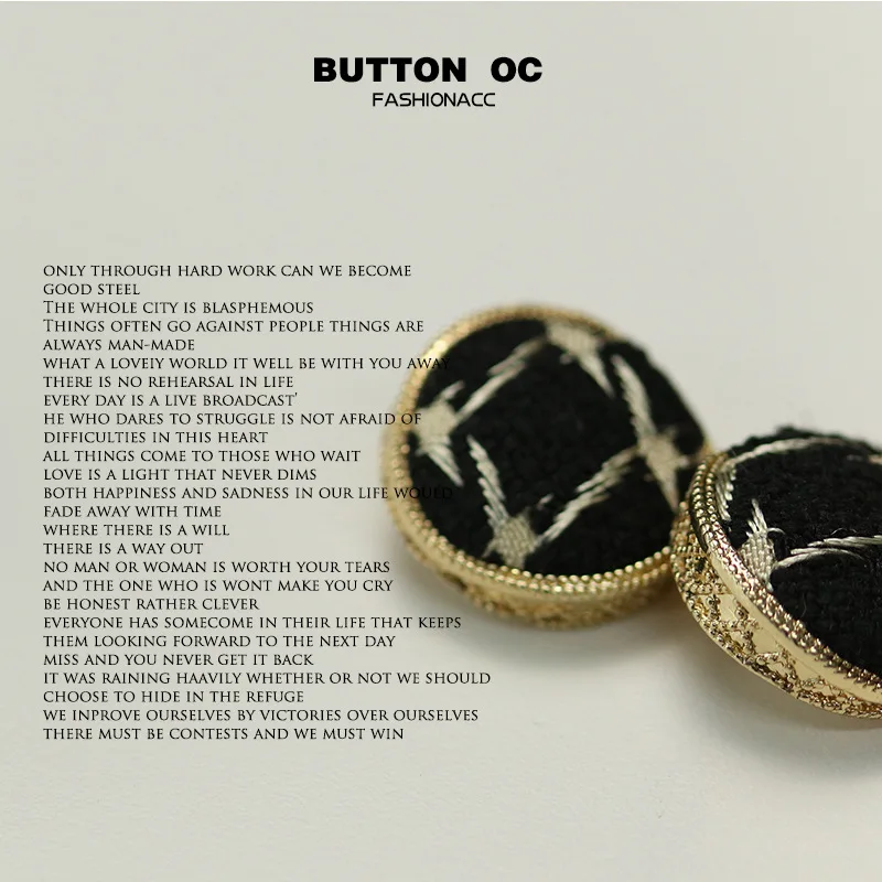 6 قطعة تصميم شخصي على شكل عش الطيور أزرار قماش مغطاة معدنية لخياطة الملابس اليدوية إكسسوارات ذاتية الصنع أسود وأبيض