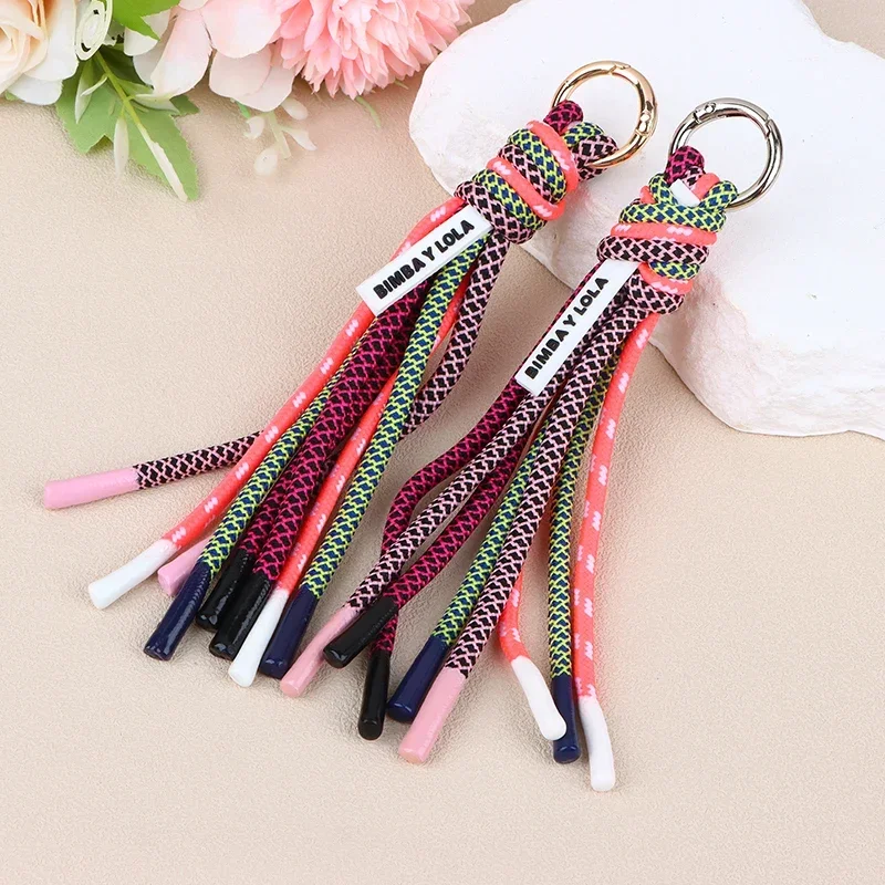 New High-quality Hardware Anti-theft Keychain Fashion Bag Accessories Luxury Brand Tassel Female Bag Decoration