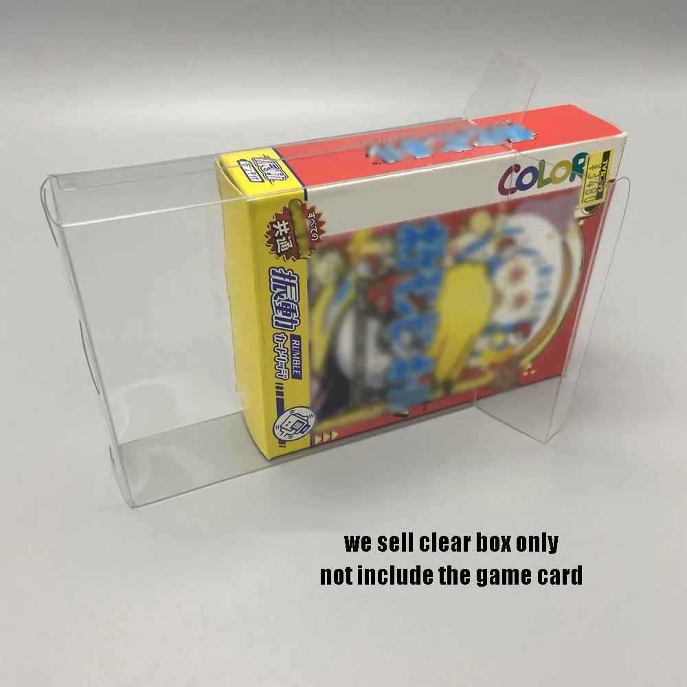 Transparent PET plastic box for Game Boy Color  GBC Pokemon Pinball JP/US version Special Card / Rumble Card display storage box