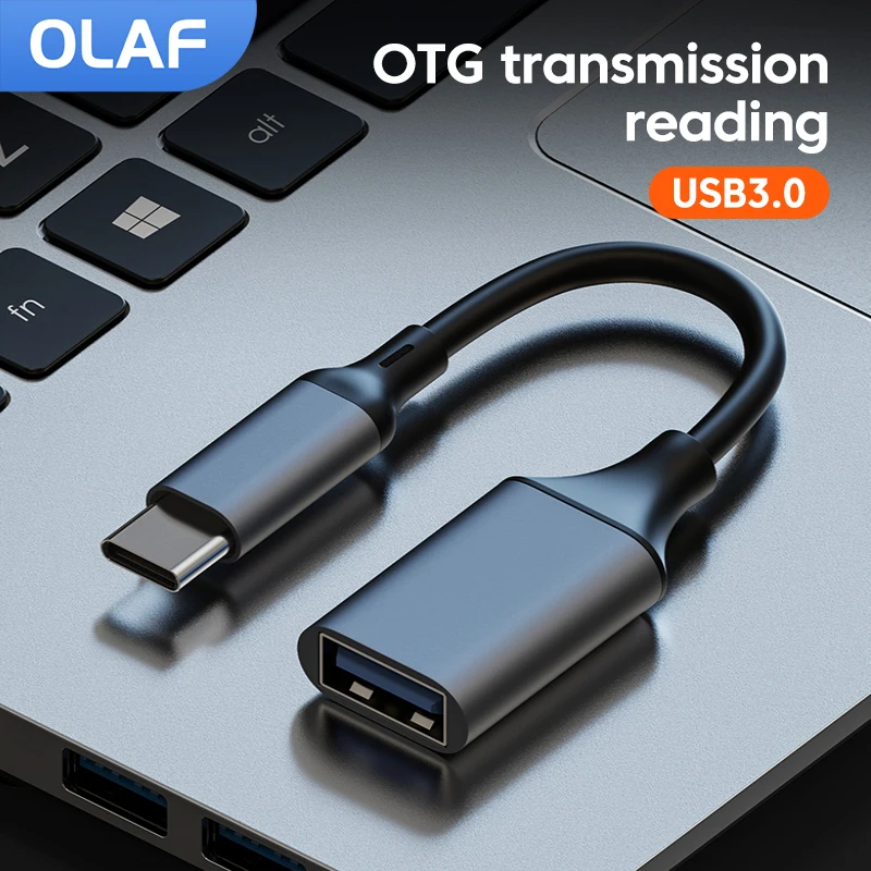 Olaf-Cable adaptador OTG tipo C a USB 3,0, convertidor de Cable de extensión de carga rápida para ordenador, portátil y teléfono