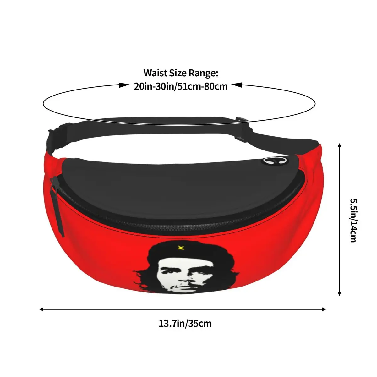 Custom Che Guevara Fanny Pack for Men Women Cool Cuba Cuban Socialism Freedom Crossbody Waist Bag Traveling Phone Money Pouch