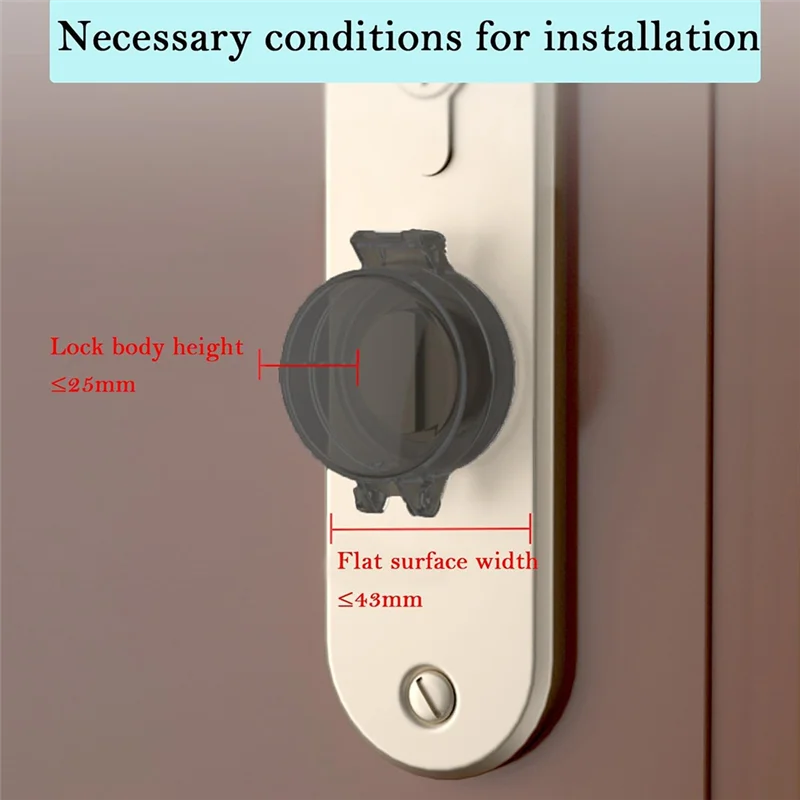BTLIFE-2 Pack Deadbolt Child Safety Lock Cover, Child Proof Door Knob Cover, Door Safety Deadbolt Lock