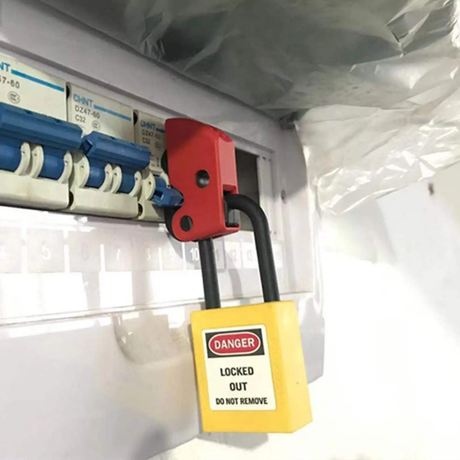 Universal Circuit Breaker Lock Out Red Nylon Secure Device Locking Screw Lock for Small Medium Electrical Applications