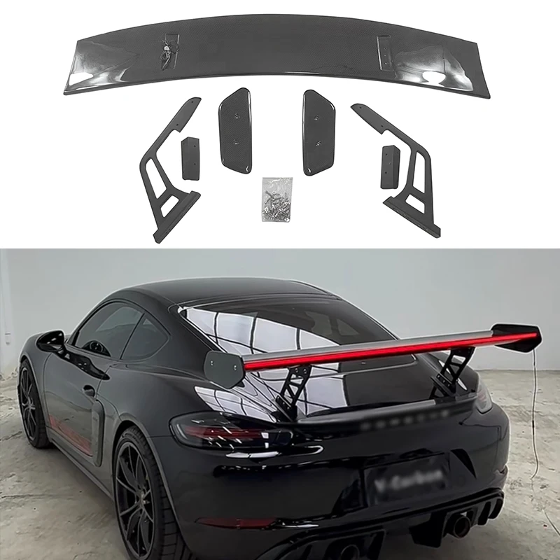 

Carbon fiber lightweight tail wing suitable for Porsche 987 718 991 car rear trunk spoiler wing body kit