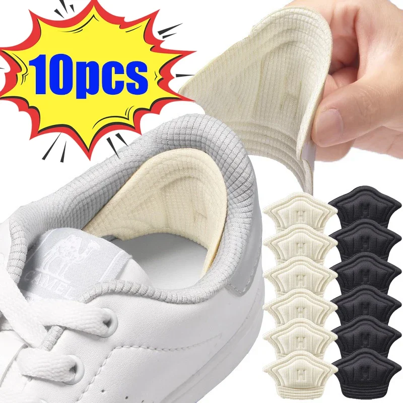 スポーツシューズ用ヒールパッド,サイズ調整可能なインソール,耐摩耗性フットパッド,クッションインサート,ヒールプロテクター,バックステッカー,10個