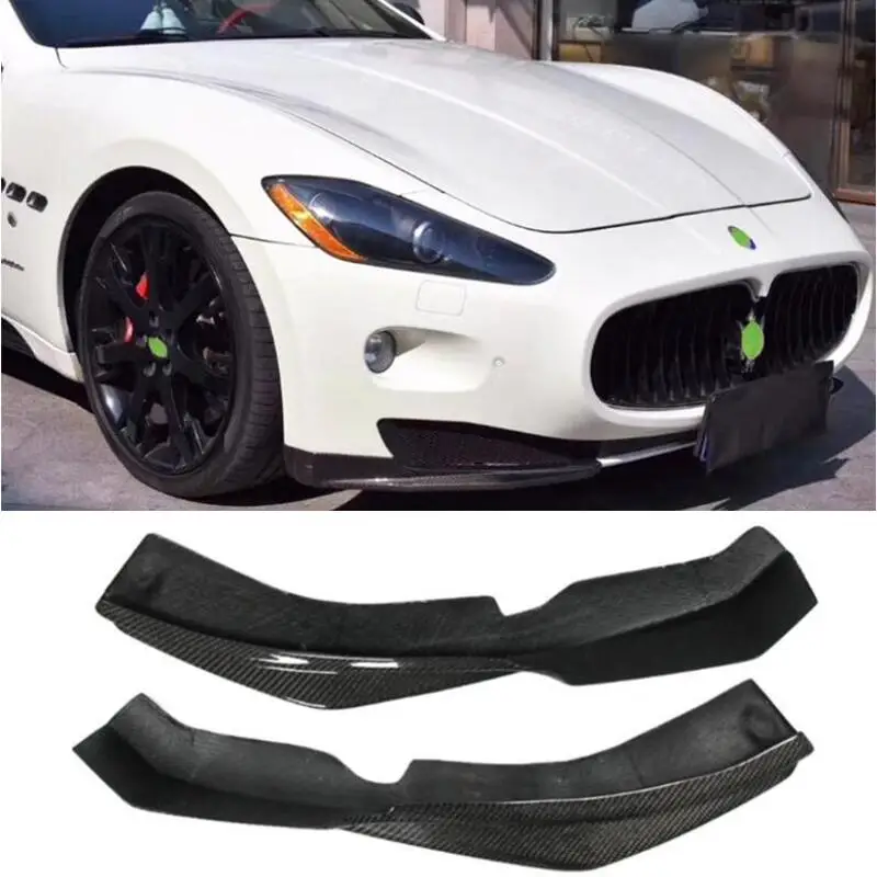 For Maserati GranTurismo GT 2007-2022 Real Carbon Fiber Front Bumper Lip Diffuser Kit Spoiler High Quality Refits