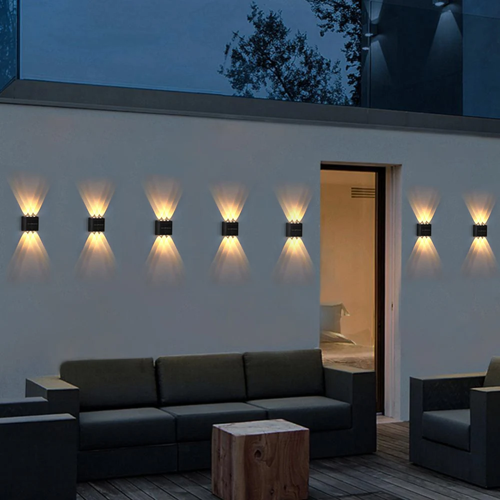 LED-licht op zonne-energie, waterdichte wandlamp voor buiten, schemering tot zonsopgang hek verlichting voor zomer tuin tuin veranda loopbrug camping thuis december