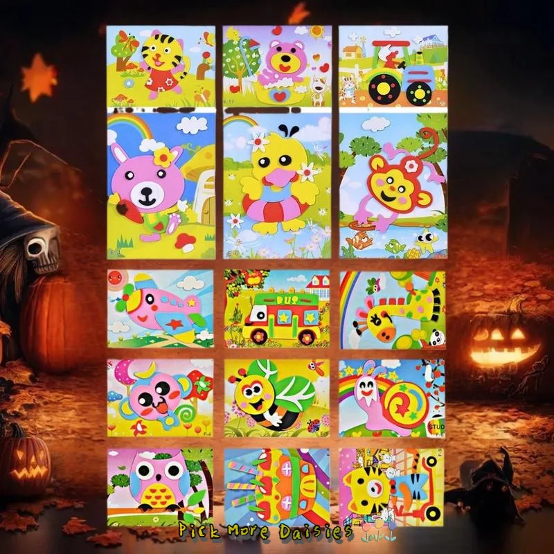 Универсальная головоломка с мультяшными животными; 10/20 шт; Детская игрушка-наклейка из пенопласта EVA «сделай сам»