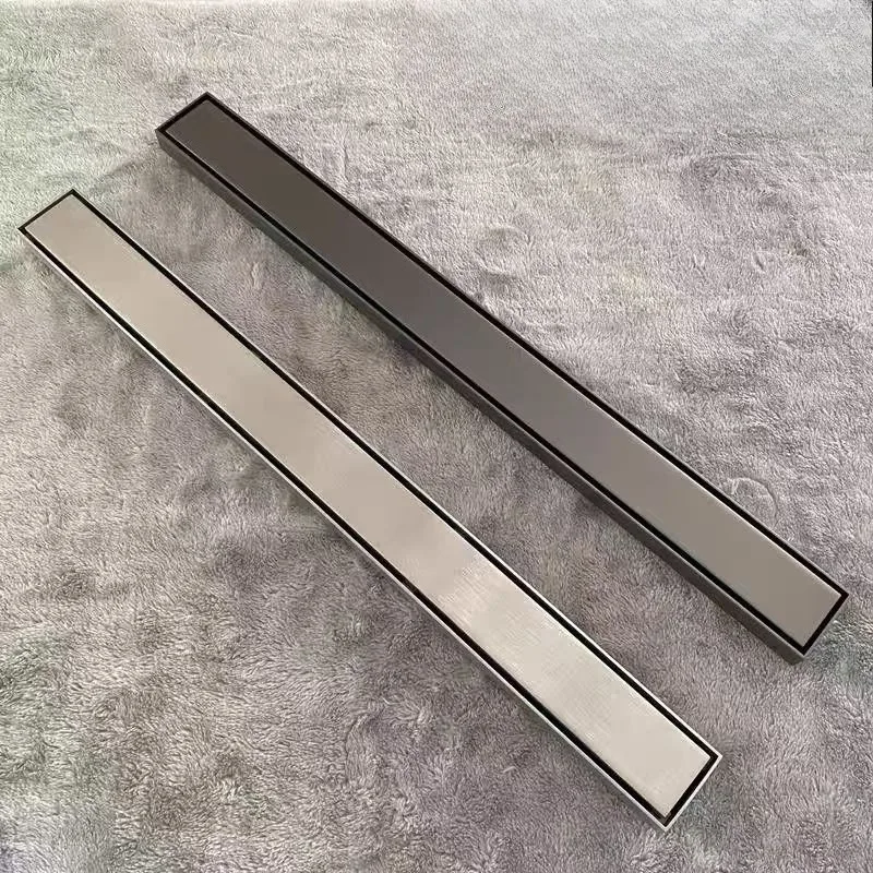 

Невидимый слив для пола из нержавеющей стали, слив для пола с длинной полосой для кухни и ванной комнаты, скрытый прямой слив