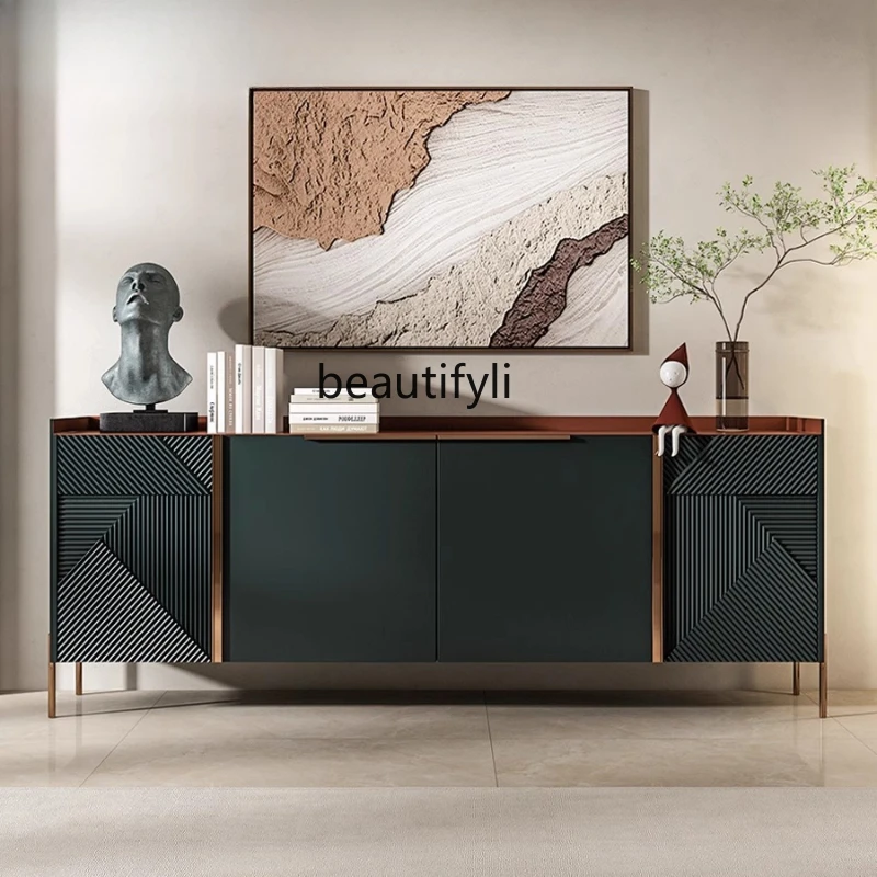 

Italian minimalist entrance cabinet, dining side cabinet, aisle entrance table wall, locker, modern minimalist cabinet